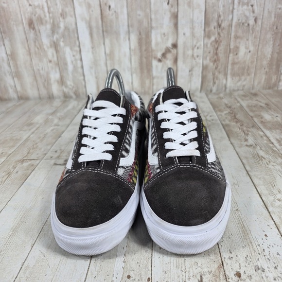 Vans Old Skool Womens‎ Size 75 Suede Canvas Tribal Print Skate Shoes - Picture 4 of 8